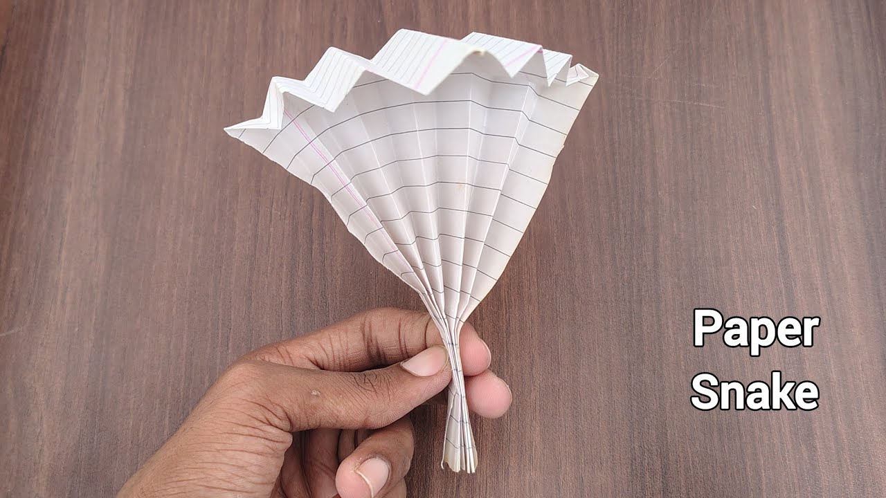 How to Make a Paper Snake - 2 Minute Paper Snake Make 