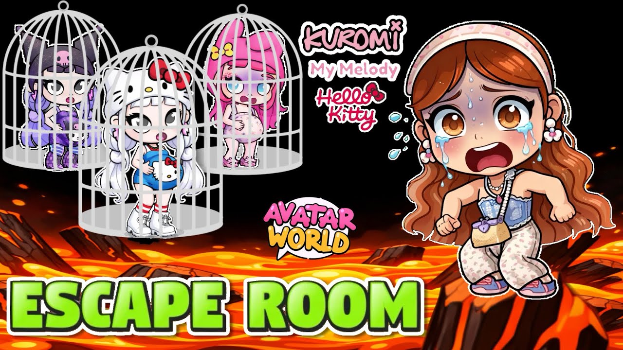 ESCAPE CHALLENGE IN AVATAR WORLD 😱 || Hello Kitty, My Melody and Kuromi in Avatar World 🌍 