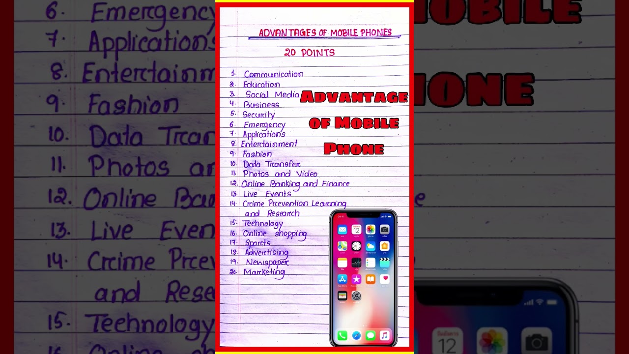 20 LINES ESSAY ON ADVANTAGE OF MOBILE PHONES | Advantage of mobile phones essay in english