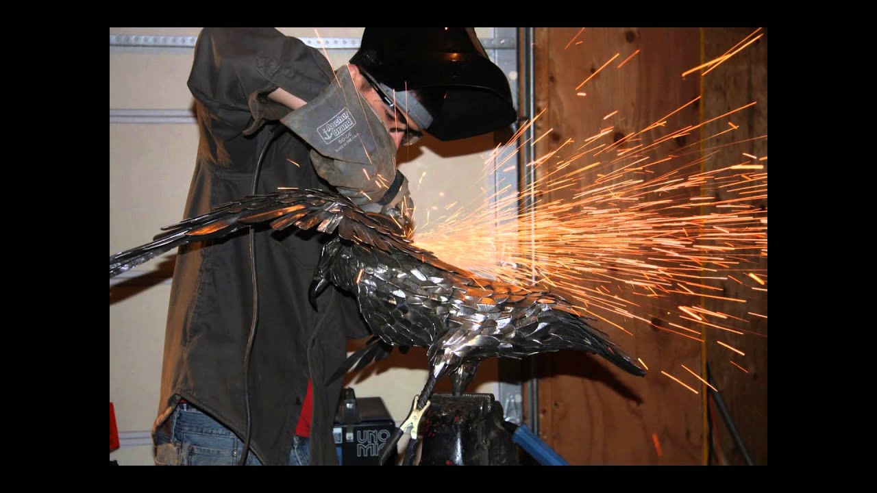 Welded Eagle Sculpture