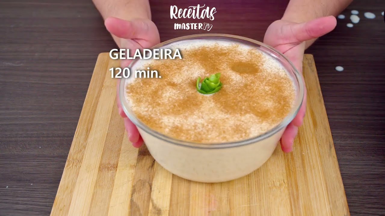 Receita de Arroz Doce Clássico sem leite condensado