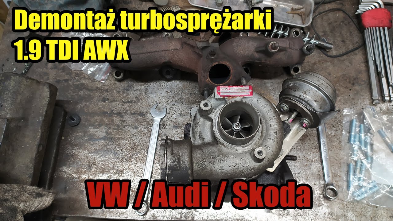 Demontaż turbosprężarki 1.9 TDI AWX - Passat, A4, Superb