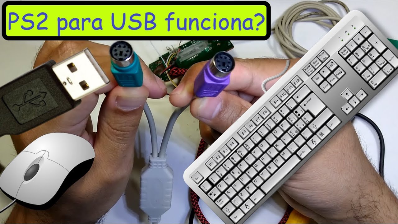 É possível trocar o plug ps2 de mouse - teclado para USB?  Vários testes relacionados