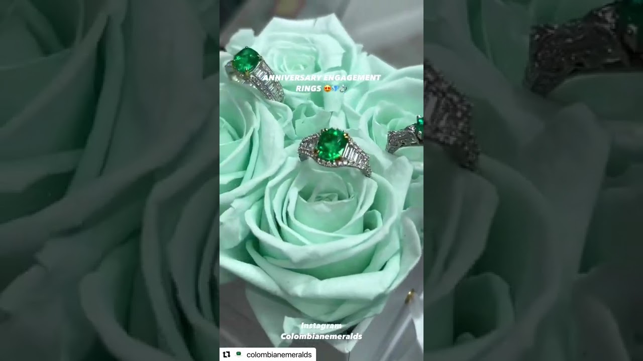 Best diamond and emerald engagement anniversary ring for girlfriend wife online store