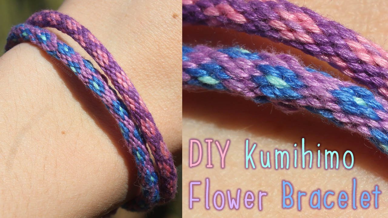 How To Make A Kumihimo Flower Bracelet 🌸