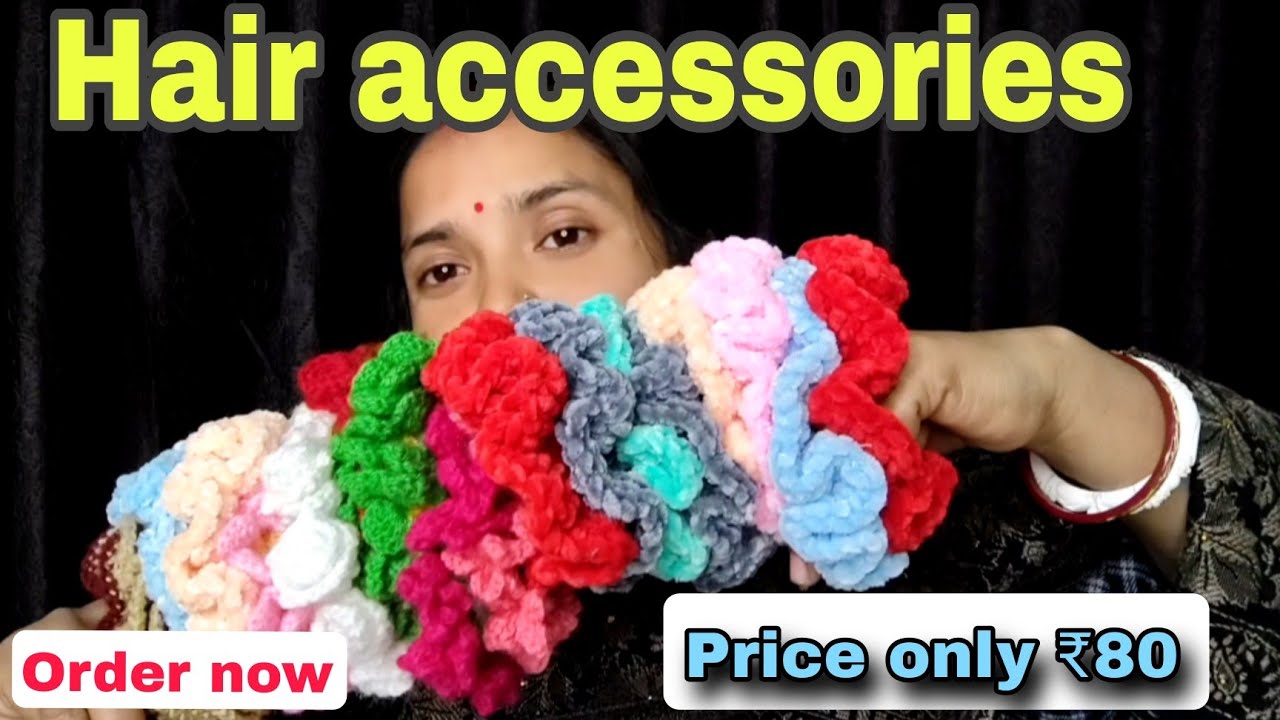 Trending Crochet Scrunchies Hair Accessories 🧶 | Handmade Collection | Bulk Order Available |