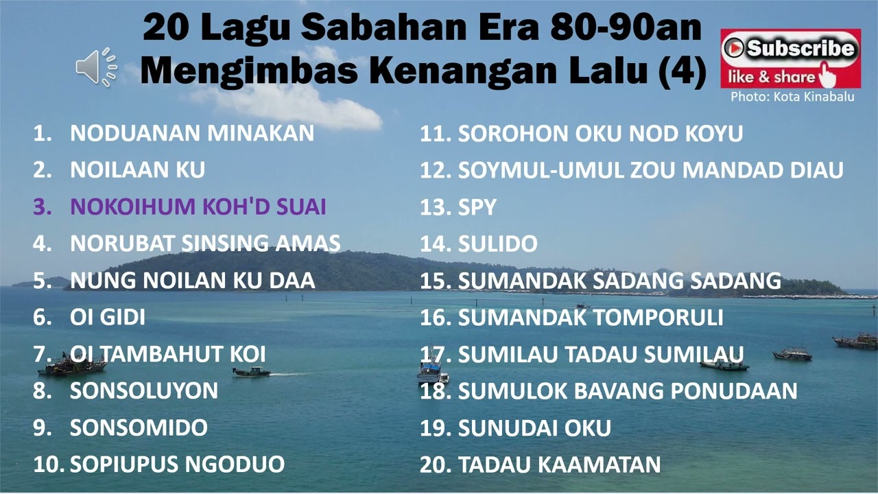 20 Lagu Sabahan Era 70an 80an 90an 00an - Mix Lagu Kadazan Dusun (Part4)