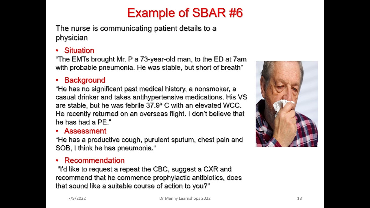 SBAR explained  for health care providers