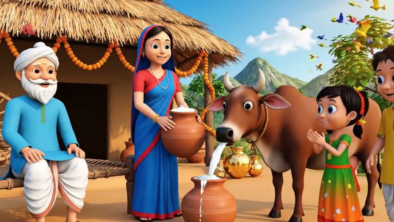 برکت والا آنگن | ایک دل کو چھو لینے والی گاؤں کی کہانی | 3D کارٹون اردو کہانی