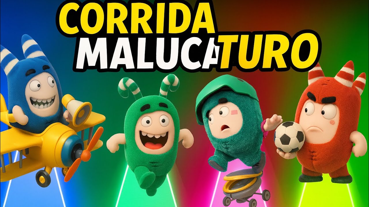 Oddbods Malucos! Corrida MalucaTuro 🚀 Novas Corridas Engraçadas! 😂