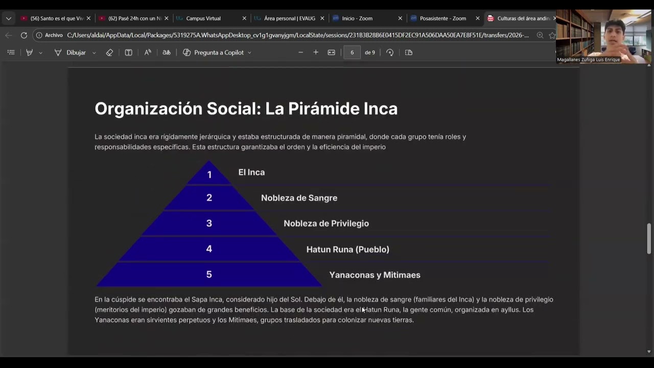 CULTURAS DEL AREA ANDINA: LOS INCA ESTUDIANTE: MAGALLANES ZUÑIGA LUIS ENRIQUE 