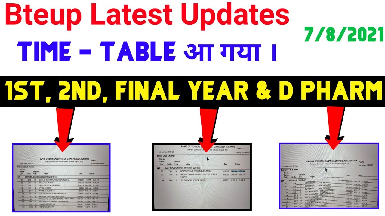 Time Table आ गया Exam Date Confirm//bteup latest news/bteup result Kb tk aayega/ @Study Power Point