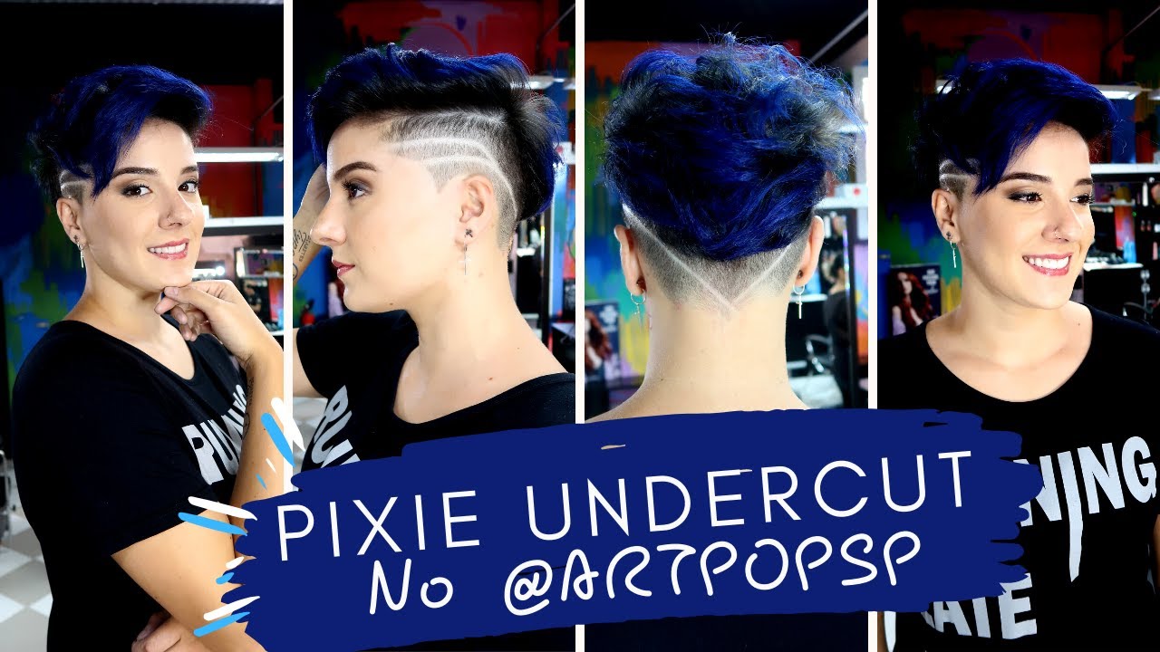PIXIE UNDERCUT AZUL ROYAL COM RISQUINHO | @Artpopsp