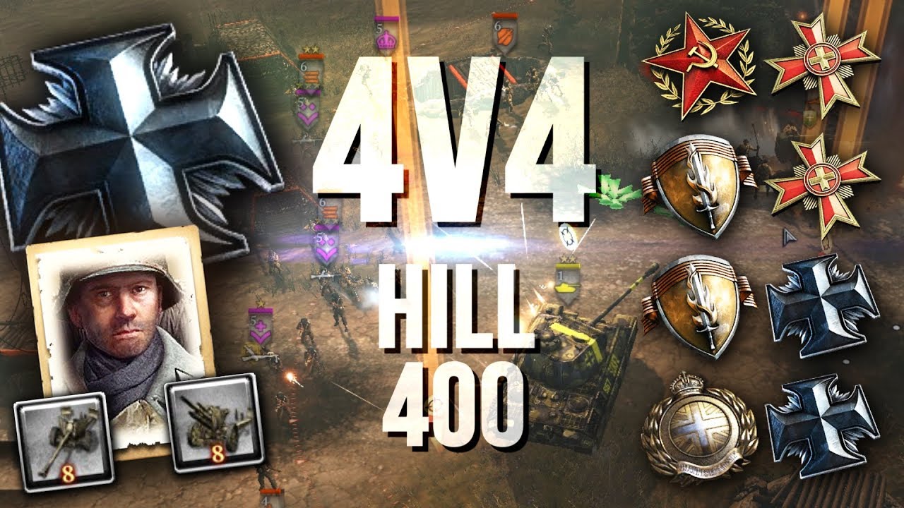 FORTIFY THE HILL: In-House Chaos [4v4] [OKW] [Hill 400] — Full Match of Company of Heroes 2