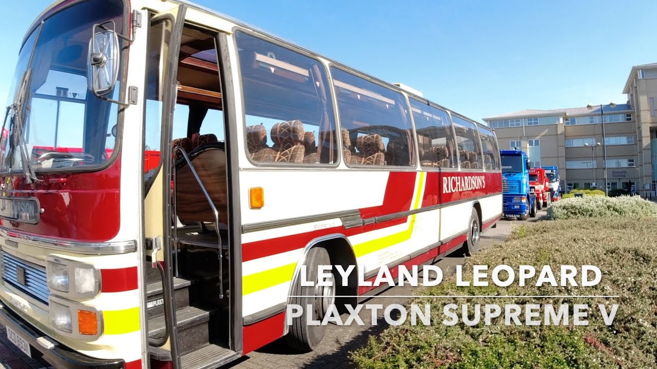 Leyland Leopard Plaxton Supreme V  SCD693X Richardsons Consett Tyne Tees Run 2024 Stockton arrival