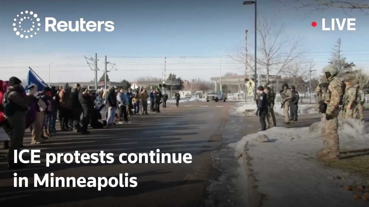 LIVE: Protests continue in Minneapolis after ICE shooting