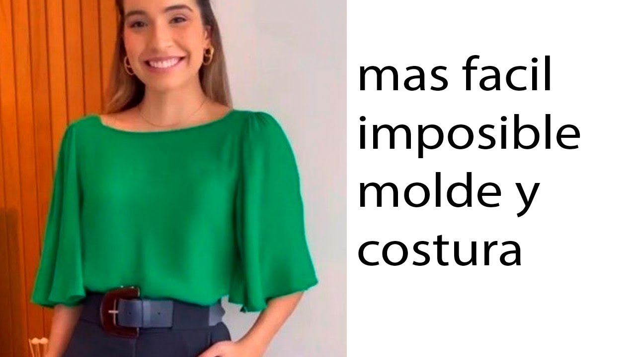 a si de facil se hace esta blusa molde y costura