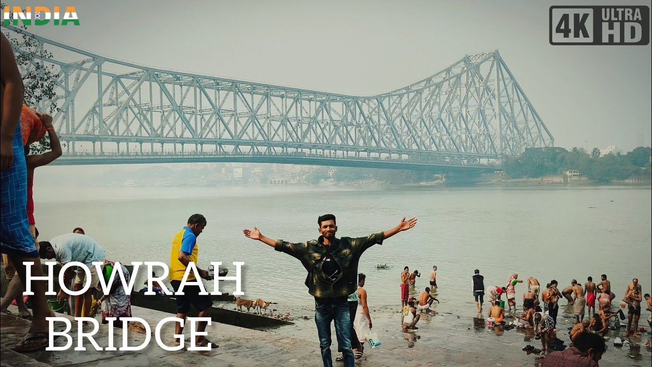 Howrah Bridge Morning Walk | Kolkata Iconic Landmark 4K 🇮🇳 | Hooghly River View