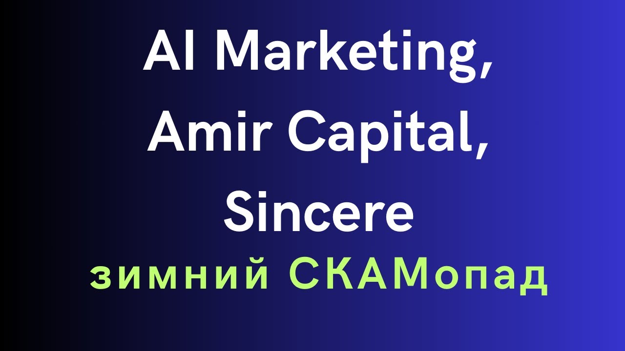 Amir Capital, Ai Marketing, Sincere - зимний СКАМопад