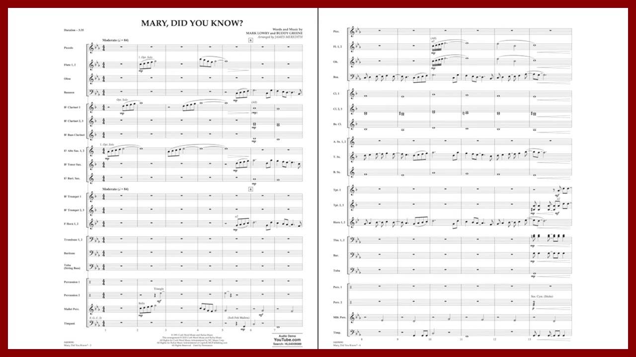 Mary, Did You Know? (Christmas classic) | Arr. James Meredith