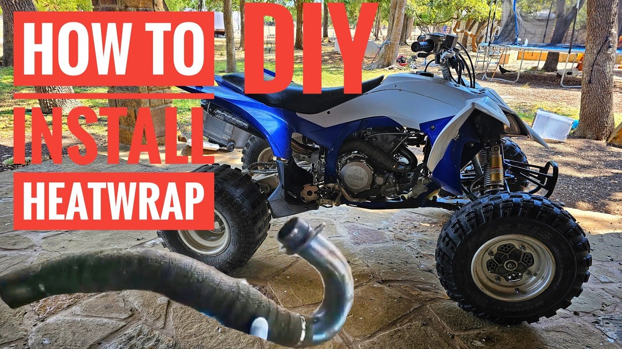 How To Install Heatwrap On A Fourwheeler Exhaust!! Ft. Yamaha YFZ 450