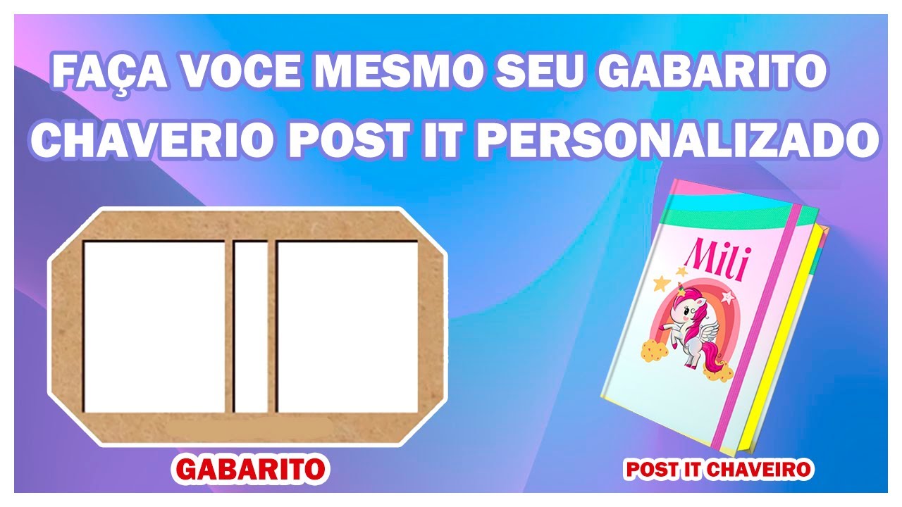 FAÇA VOCE MESMO SEU GABARITO. CHAVEIRO POST IT PERSONALIZADO.