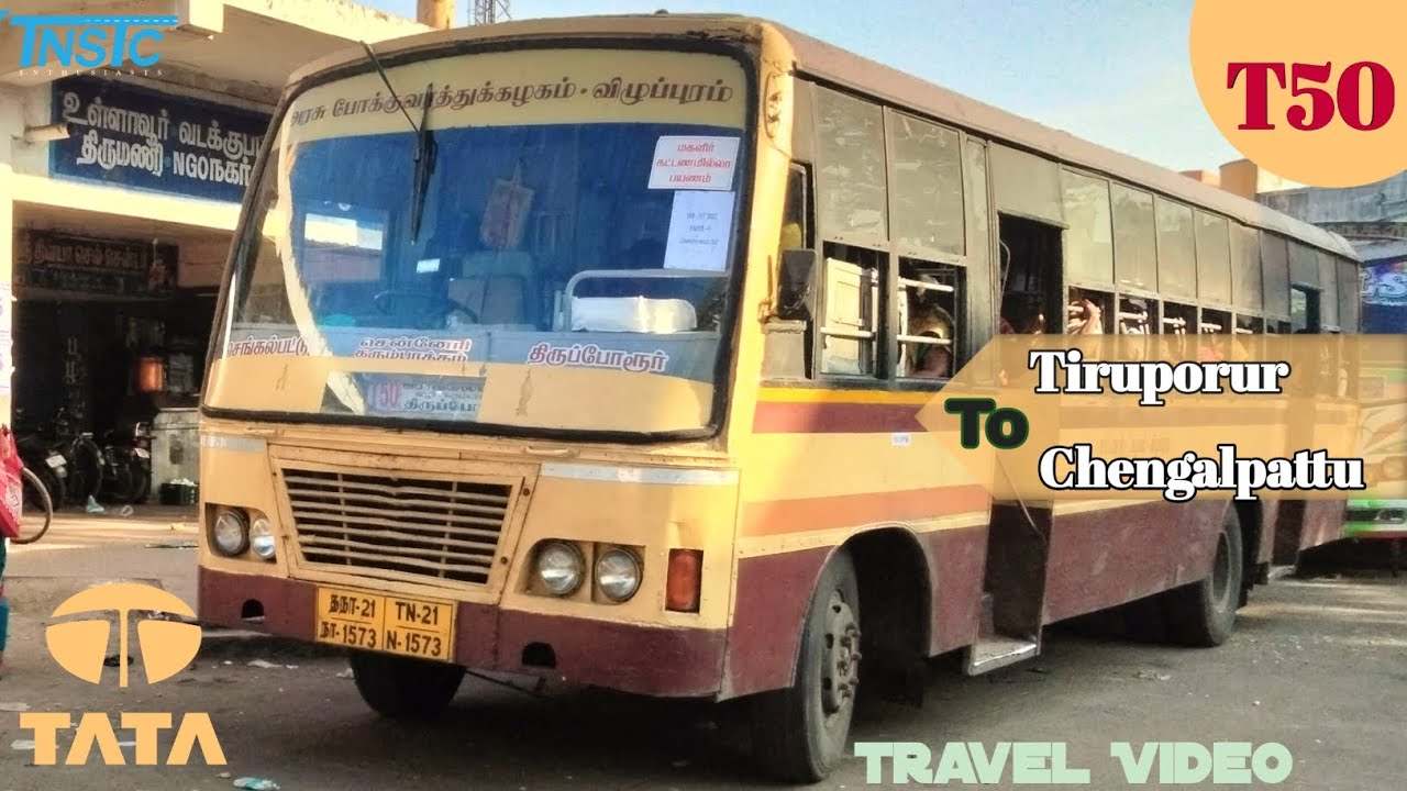 •T50• Tiruporur ➽ Chengalpattu || TNSTC VPM❤️ || TATA Travel || TNSTC Enthusiasts 🚍