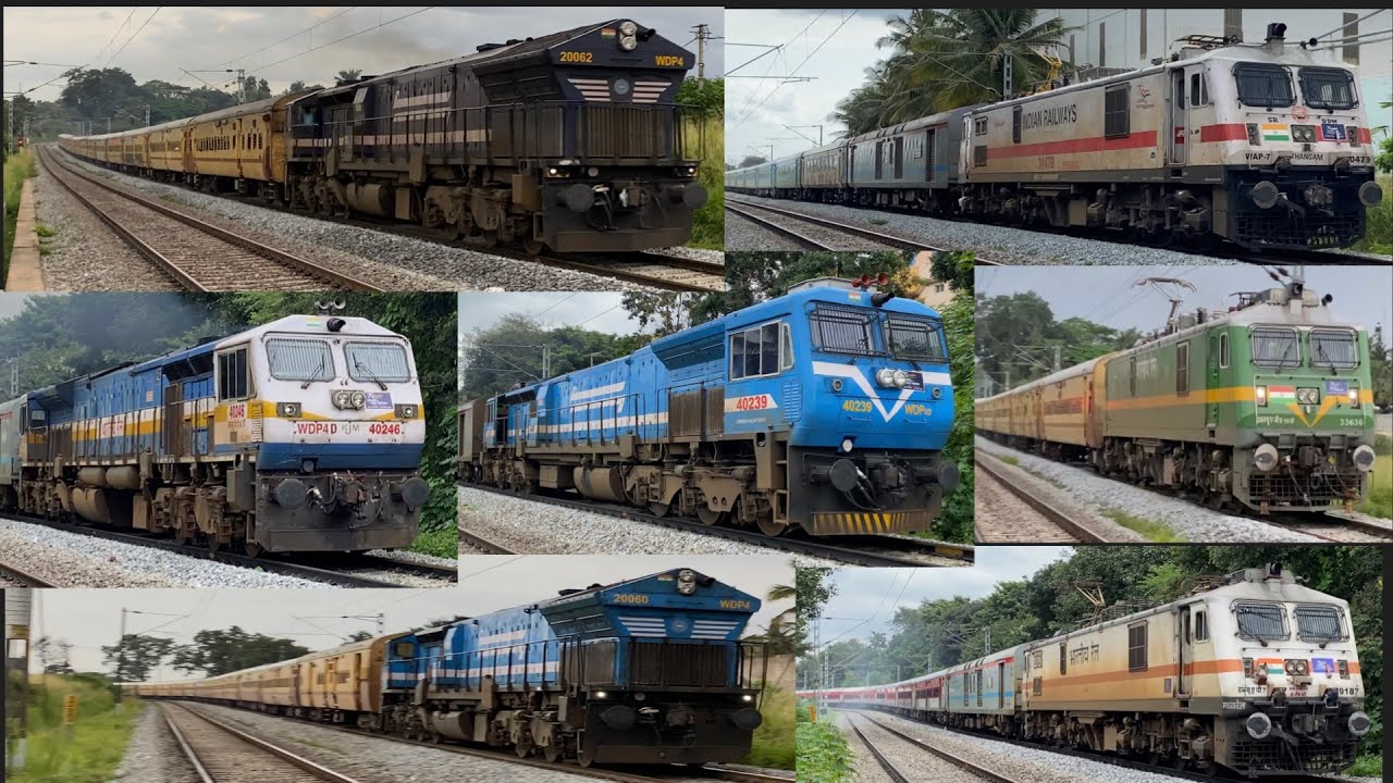 HIGH SPEED TRAINS on Mysore - Bangalore Line | evening actions at HEJJALA | 100+ kmpl 16 in 1