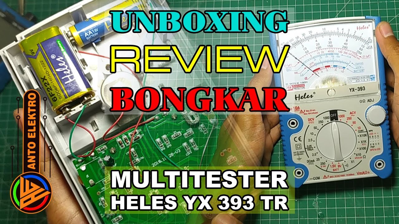 Review dan bongkar Multitester Heles YX 393 TR