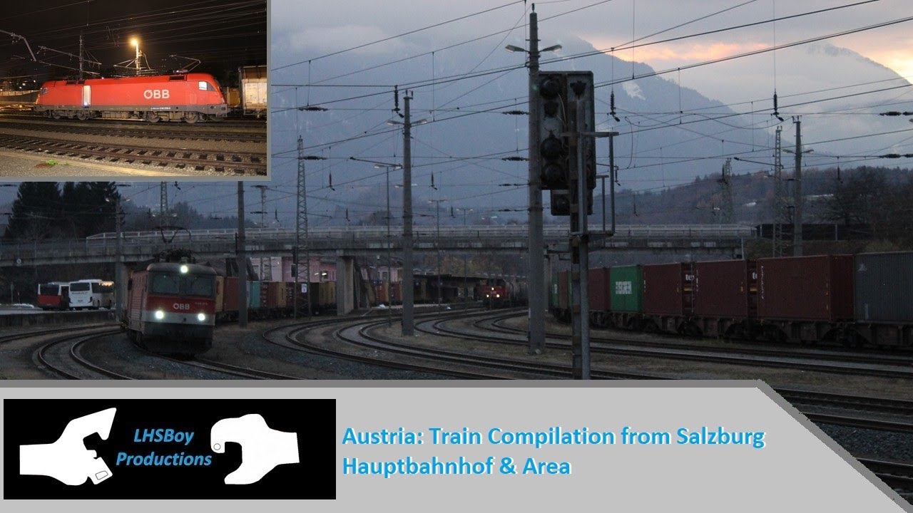 Austria: Train Compilation from Salzburg Hauptbahnhof & Area