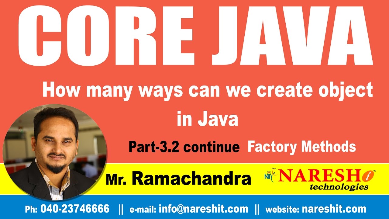 How many ways can we create object in Java Part 3.2 continue Factory Methods | Core Java Tutorial