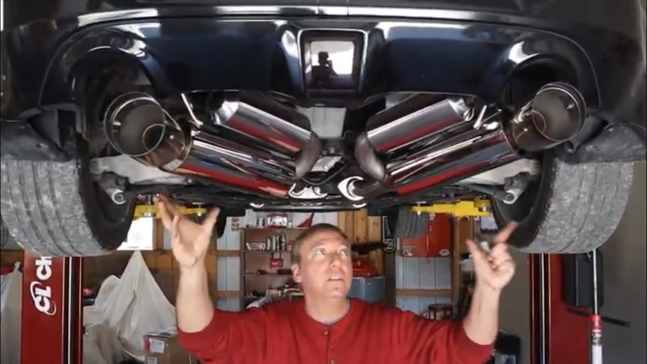 Установка выхлопной системы Aftermarket на Nissan 370z