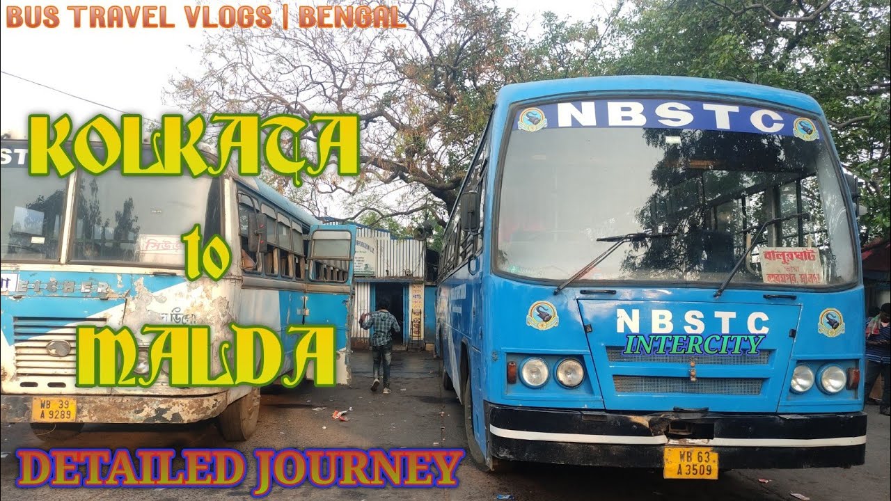 🚌Kolkata to Malda Daylight Journey in NBSTC Bus | NBSTC Halting Bus service
