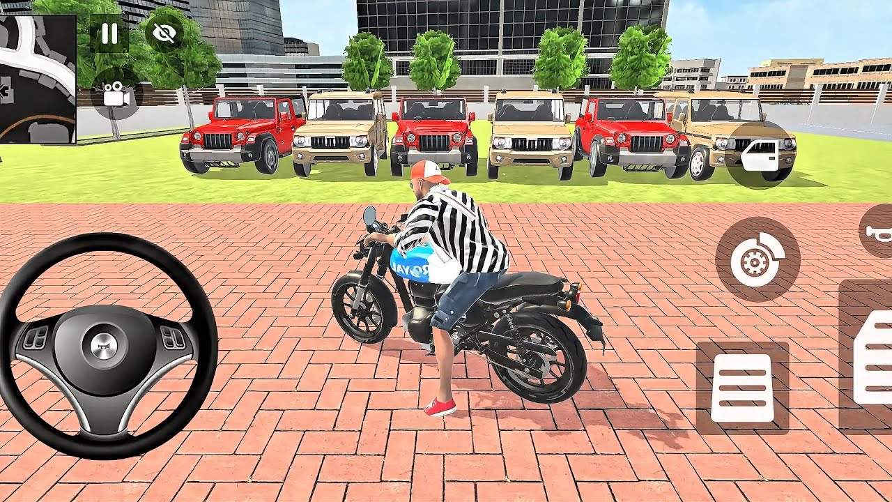 😈Franklin order by 3️⃣ forchtuner And 3️⃣ Max Mahindra Thar | Indian bike Theft Auto simulator