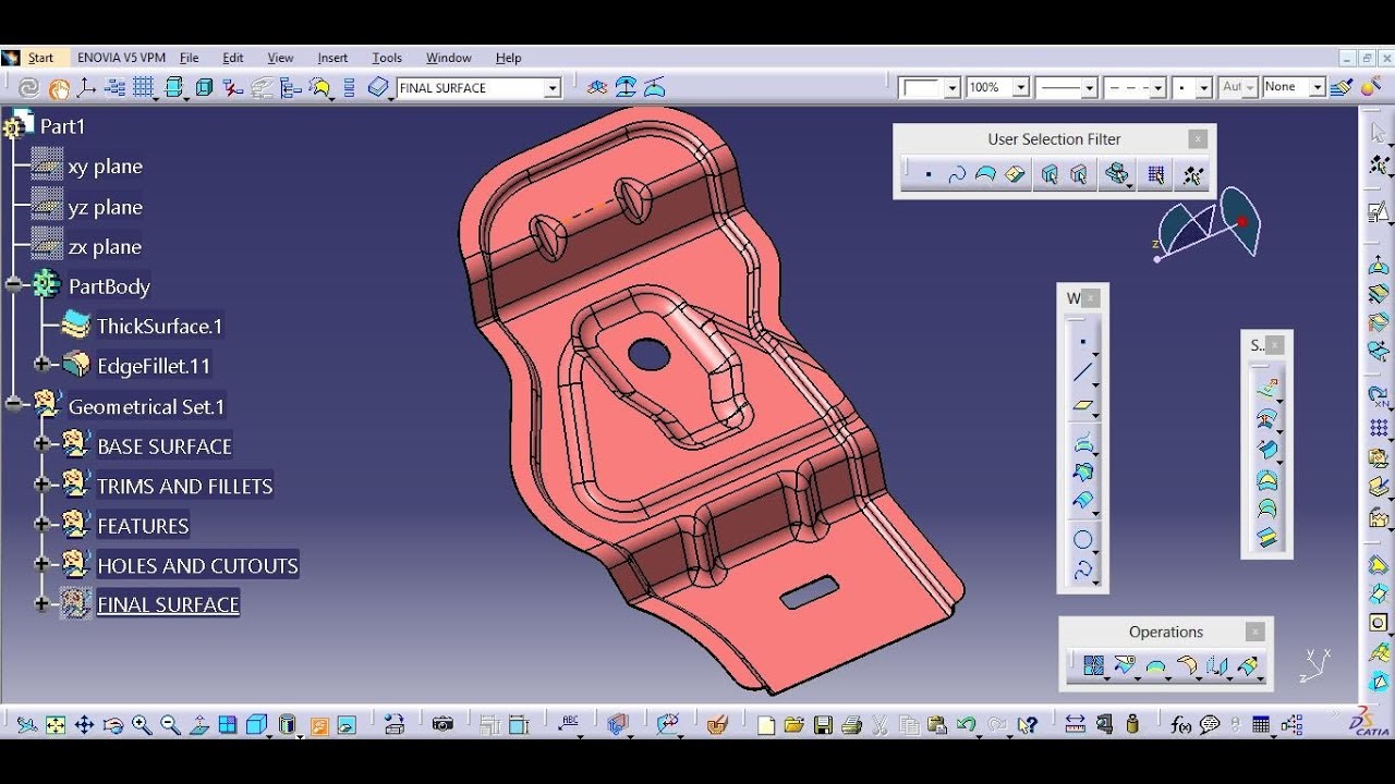 BIW Deisgn _ Advanced Surface Design in CATIA V5 _ BIW SHEET METAL _ AUTOMOTIVE DESIGN ( CAR DESIGN)