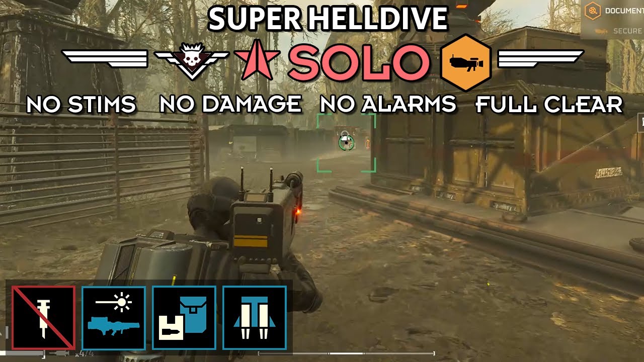 Helldivers 2 - Commando: Acquire Evidence (Super Helldive Solo / No Stims, No Damage, No Alarms)
