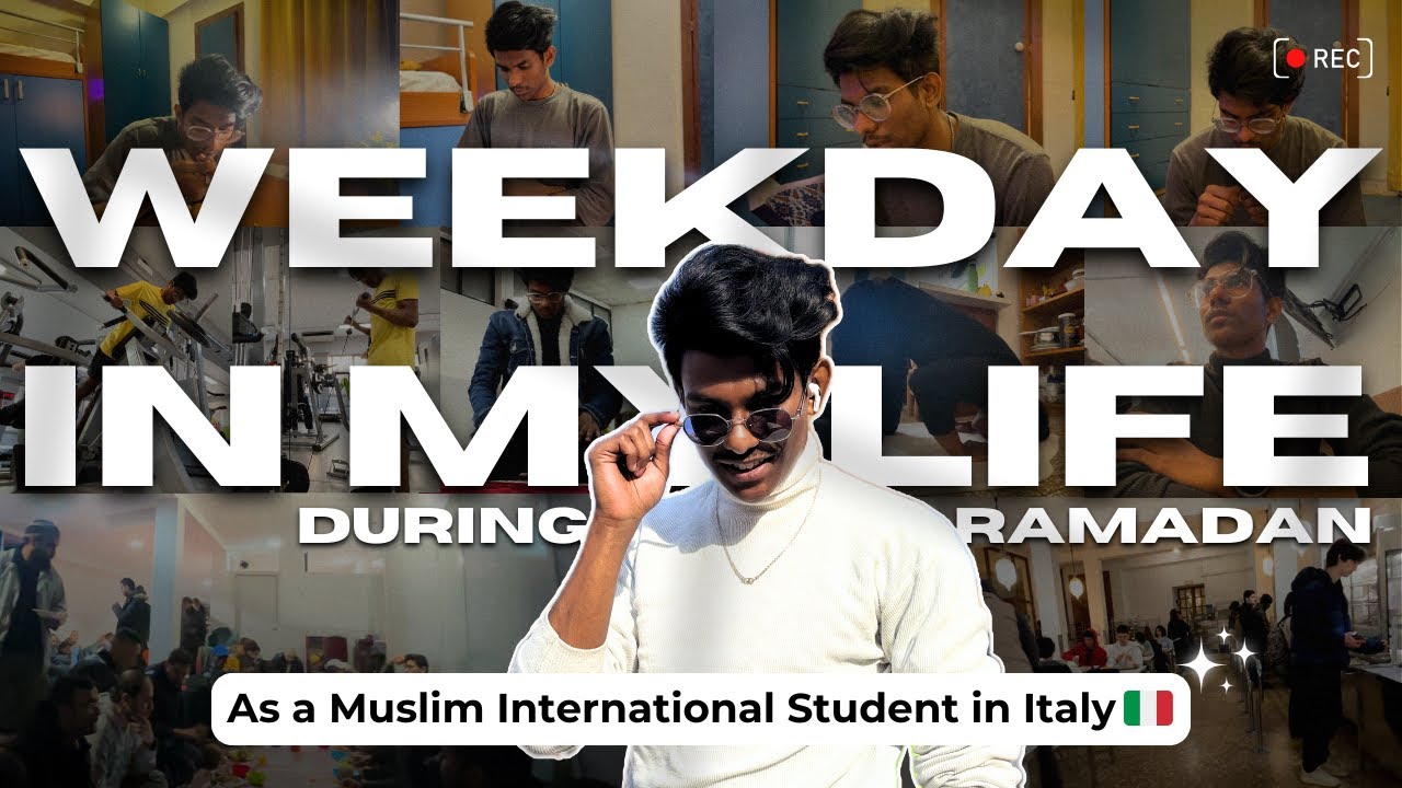 Fasting 13 Hrs with Gym & 9-5 Classes🔥 My CRAZY Weekday Ramadan Routine as a Muslim Student in Italy