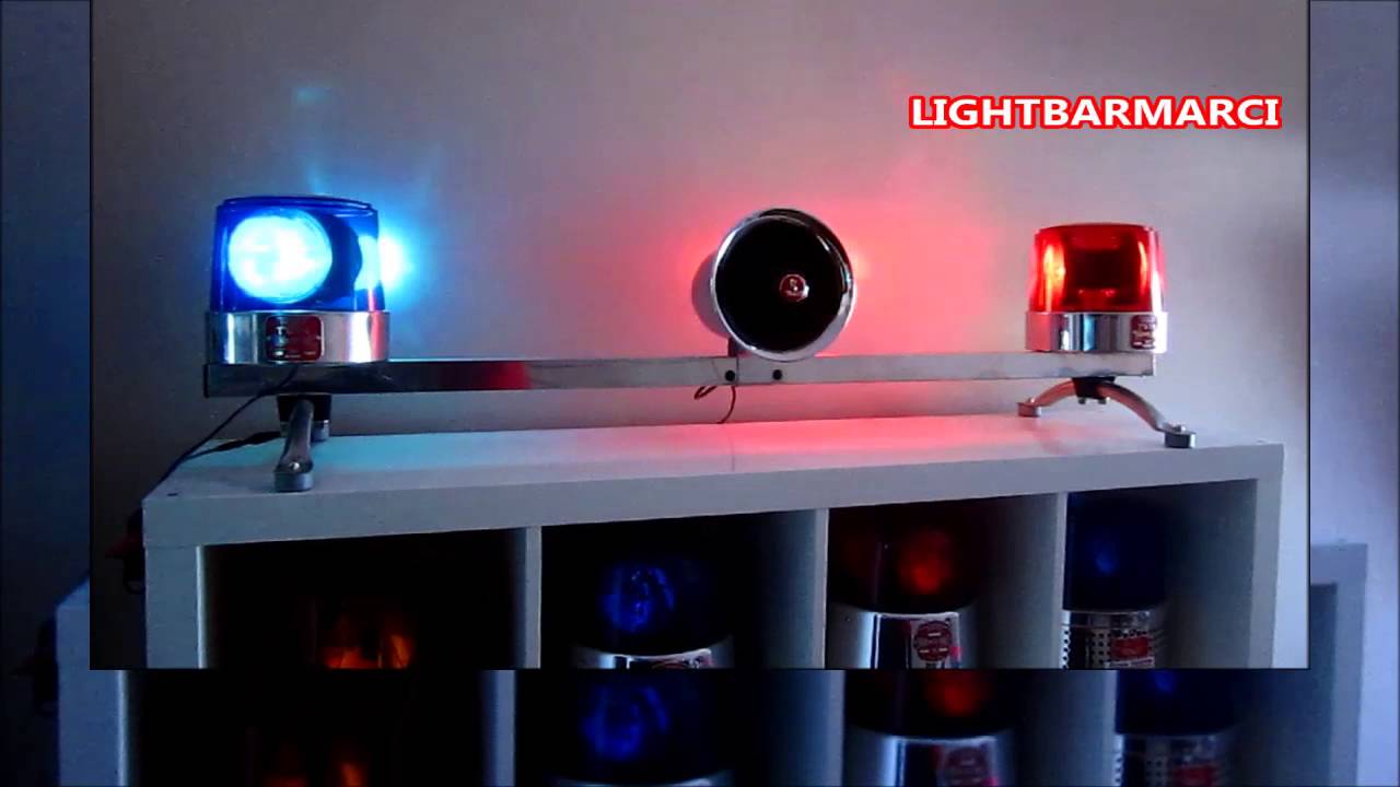 Federal Signal Twin Beacon Ray Model 11 Visibar Circa 1981 (HD VIDEO)