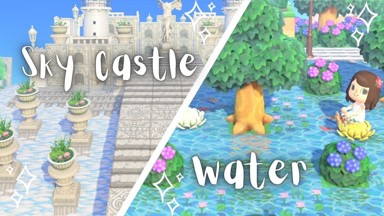 BREATH-TAKING SKY CASTLE VS. WATERLAND Island Tour (Tachitsute) -Animal Crossing New Horizons