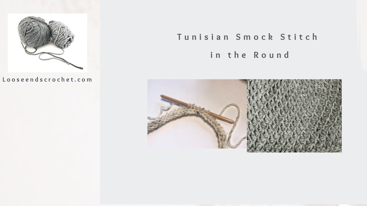 Tunisian smock stitch in the round