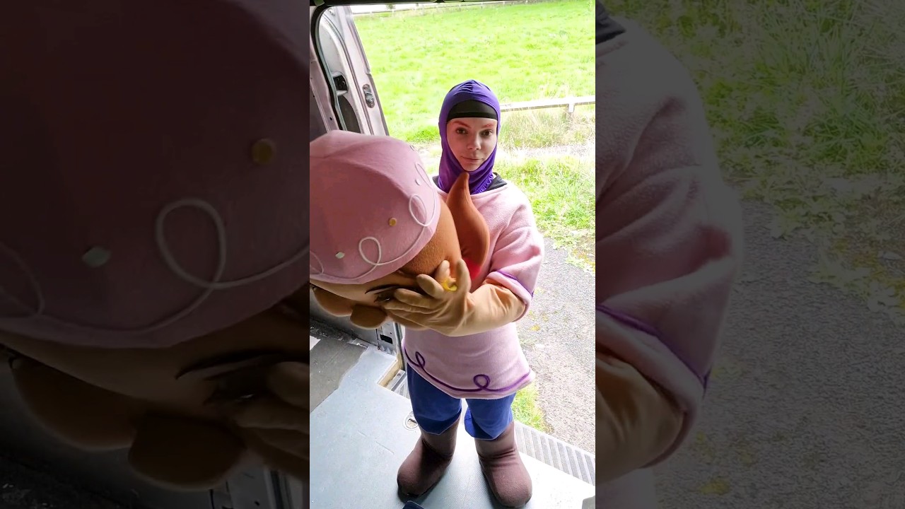 How To Put On Queen Izzy-Bella Mascot Costume Tutorial #disney #queenIzzyBella