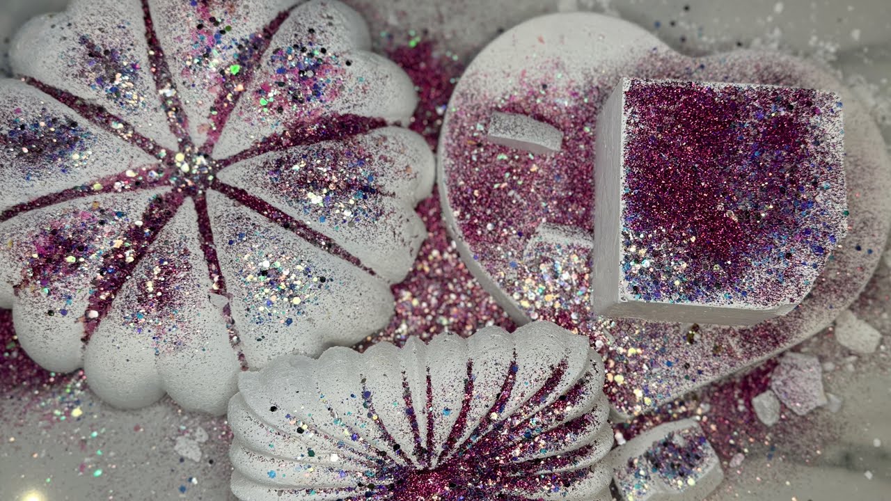White With Glitter Happy Black Friday | Oddly Satisfying | ASMR | Gym Chalk Crushing