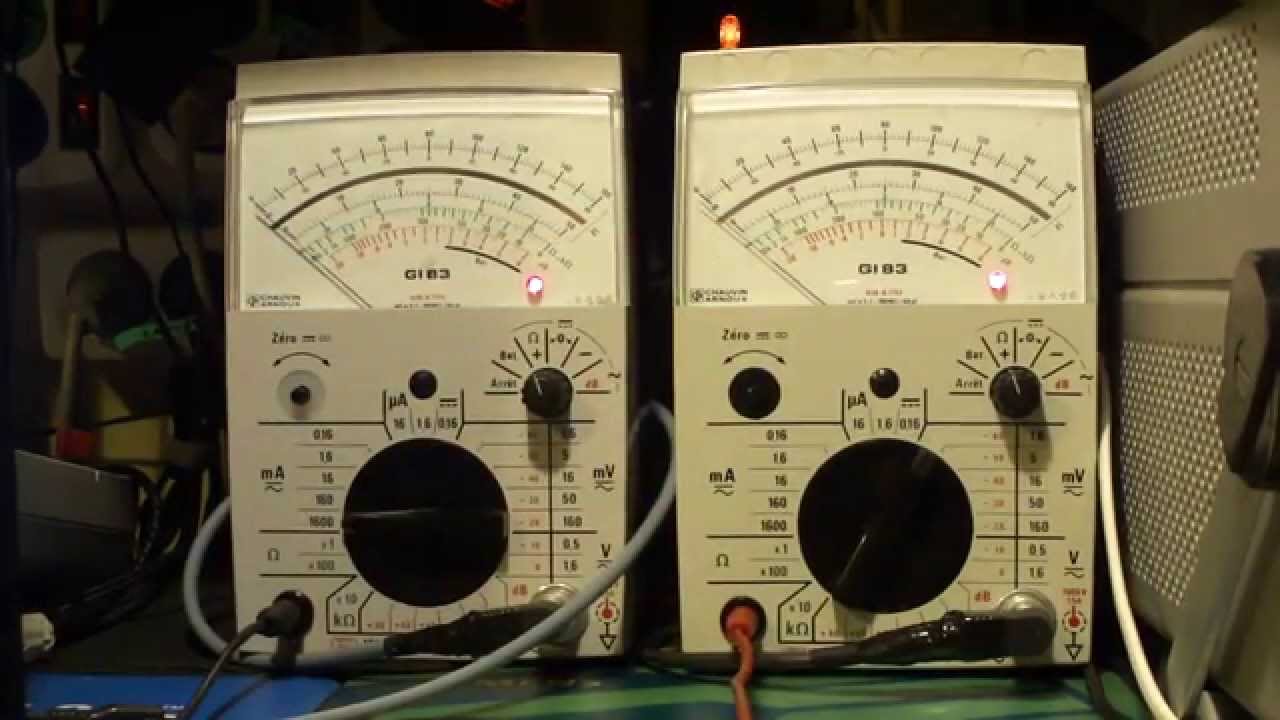 Pomiar rezystancji metodą techniczną  - prąd DC, multimetr analogowy