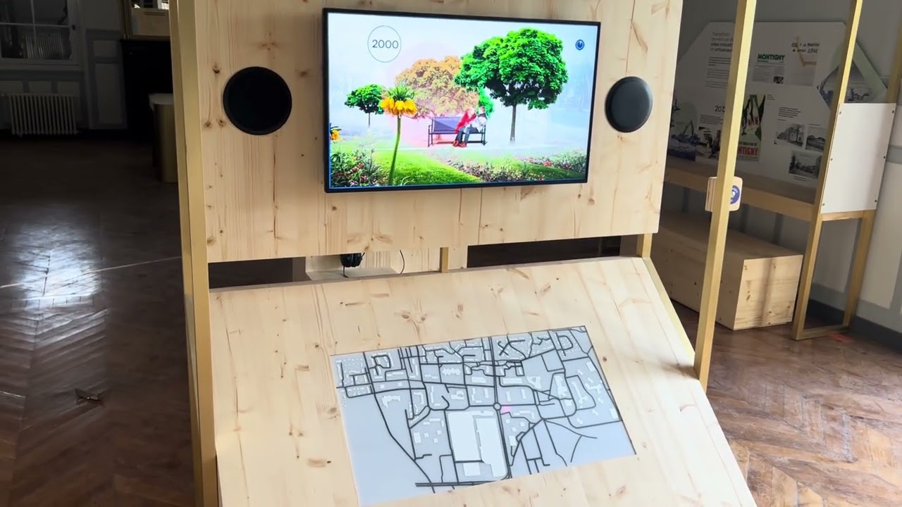 Diffusion vidéo synchronisée avec rétro-éclairage d'une maquette.