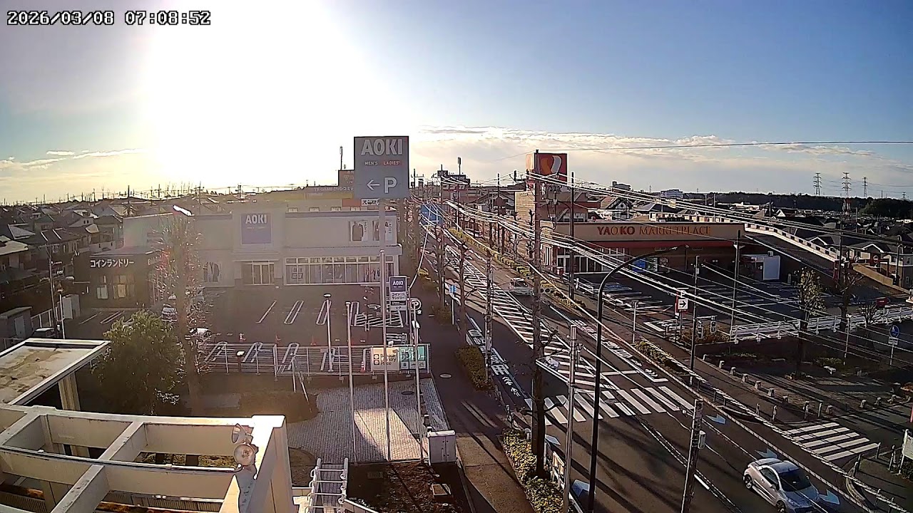 千葉県千葉市緑区おゆみ野中央バザール通りライブカメラ Chiba Chibashi Live camera.world.cam