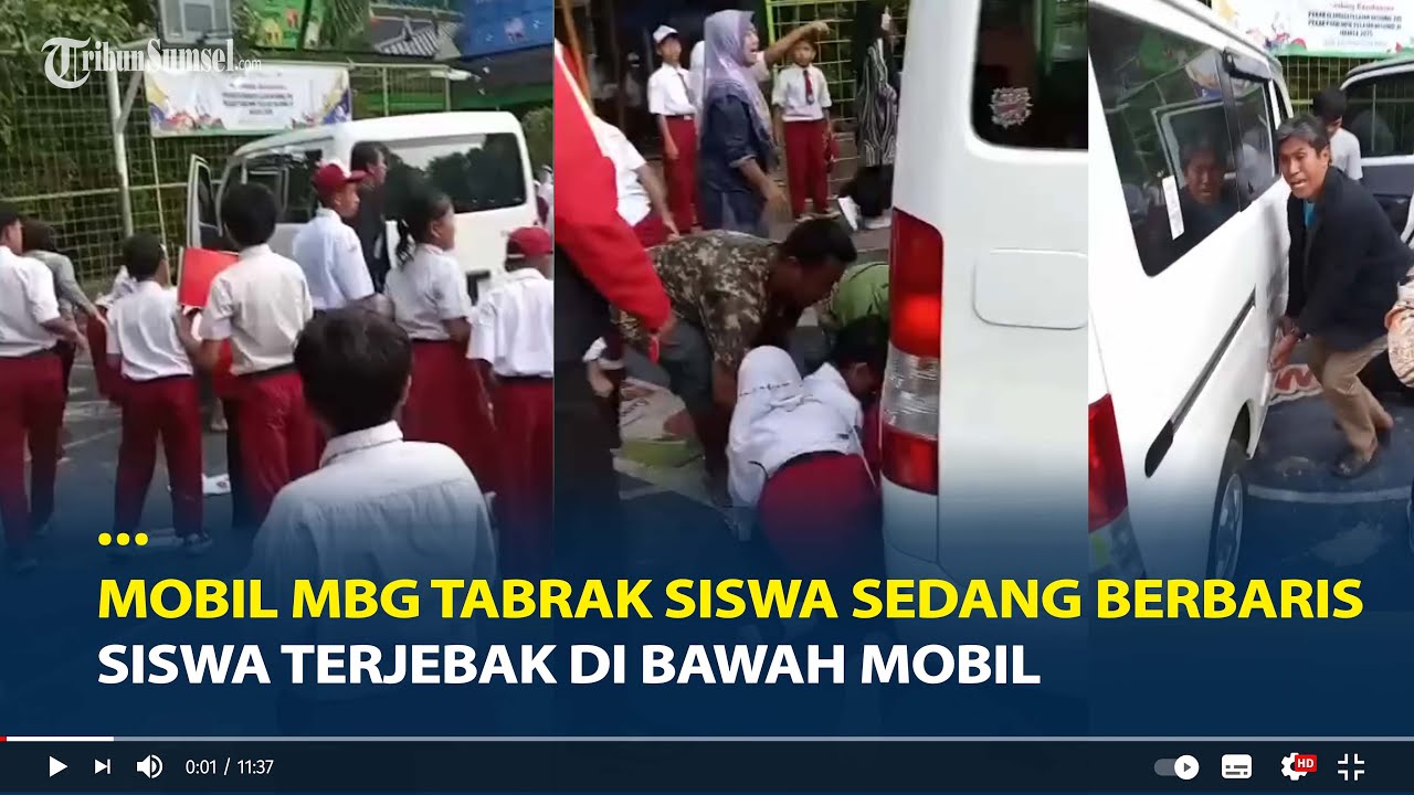 Mobil MBG Tabrak Siswa SD yang Sedang Berbaris, Nerobos Masuk ke Lapangan Upacara