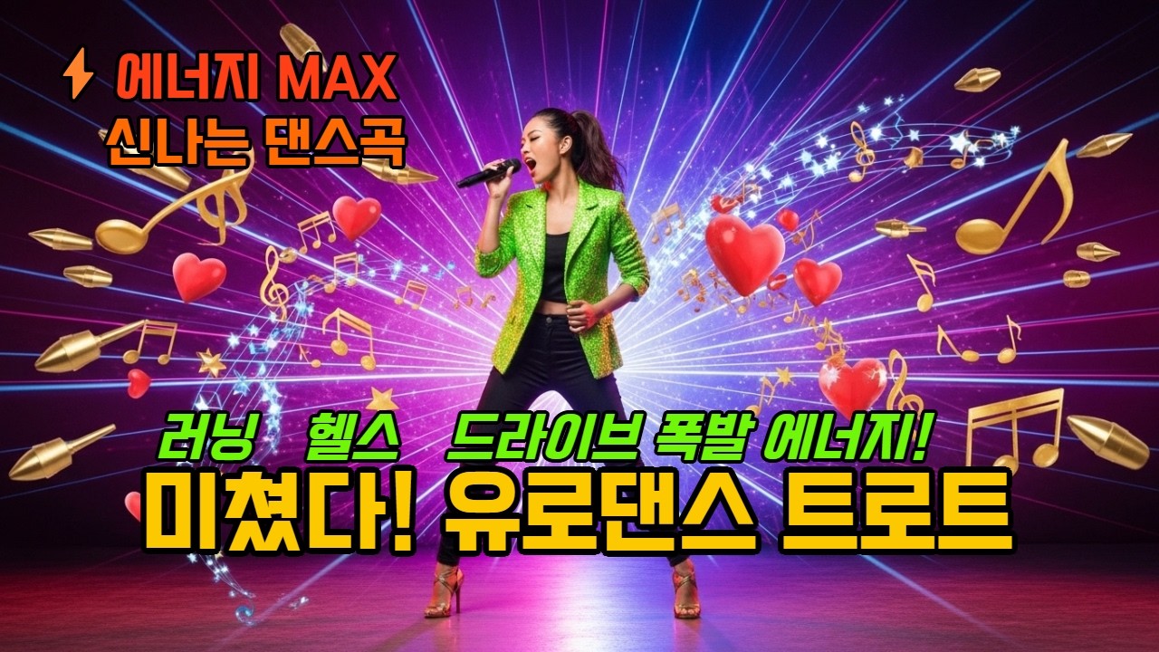 🔥러닝·헬스·드라이브 폭발 에너지! 유로댄스 트로트 10곡 | 💪스트레스 날리는 신나는 댄스곡 플레이리스트 | 🎵레트로 감성 운동음악