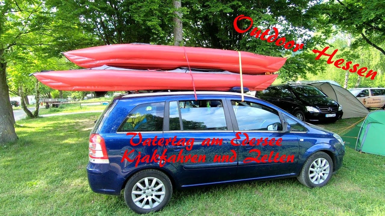 Zum Vatertag an den Edersee Kajak fahren Zelten und Camp-Leben (035)
