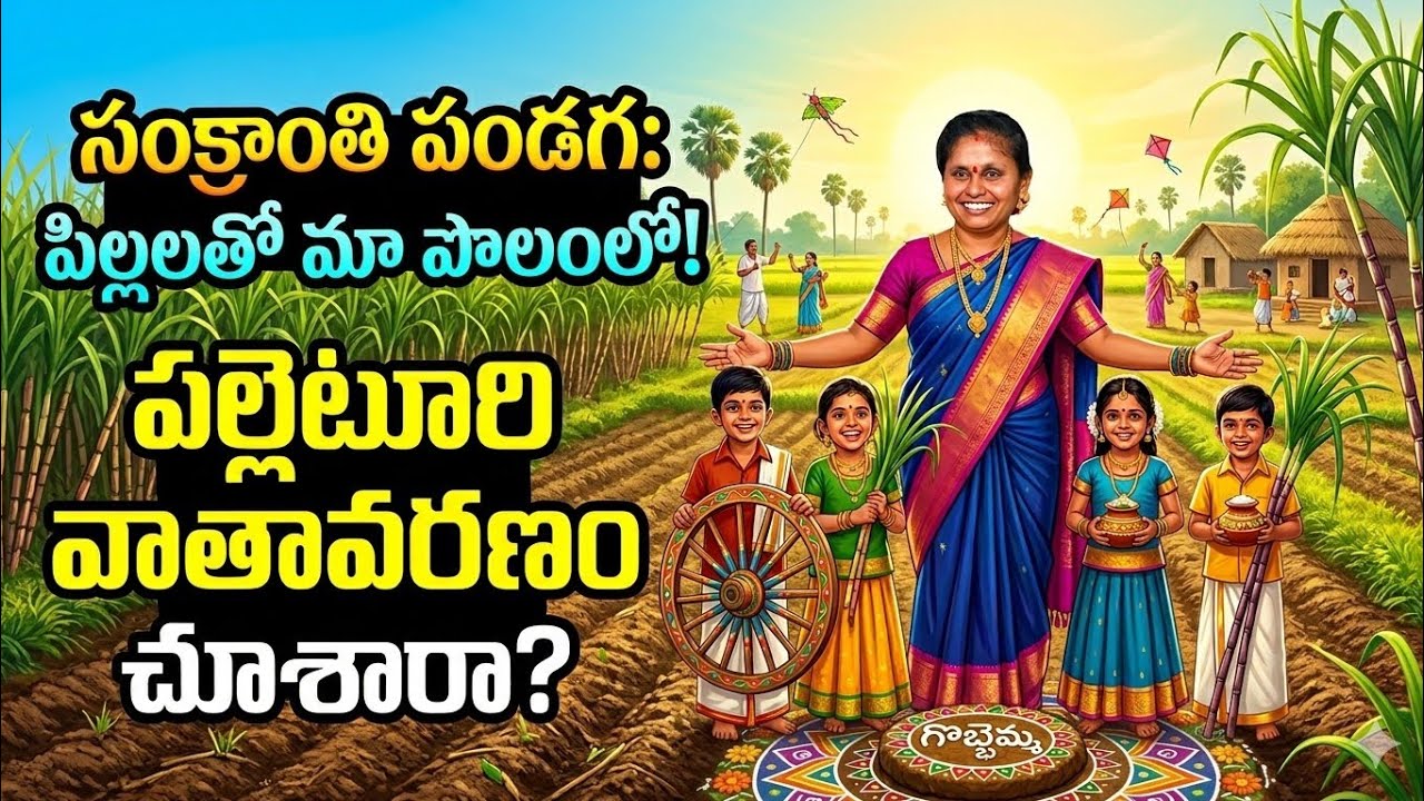 💫 పండగ రోజున మా పిల్లలతో పొలాల్లో ఏమేమి చేశాను చూడండి # మా పల్లెటూరి వాతావరణం 👌