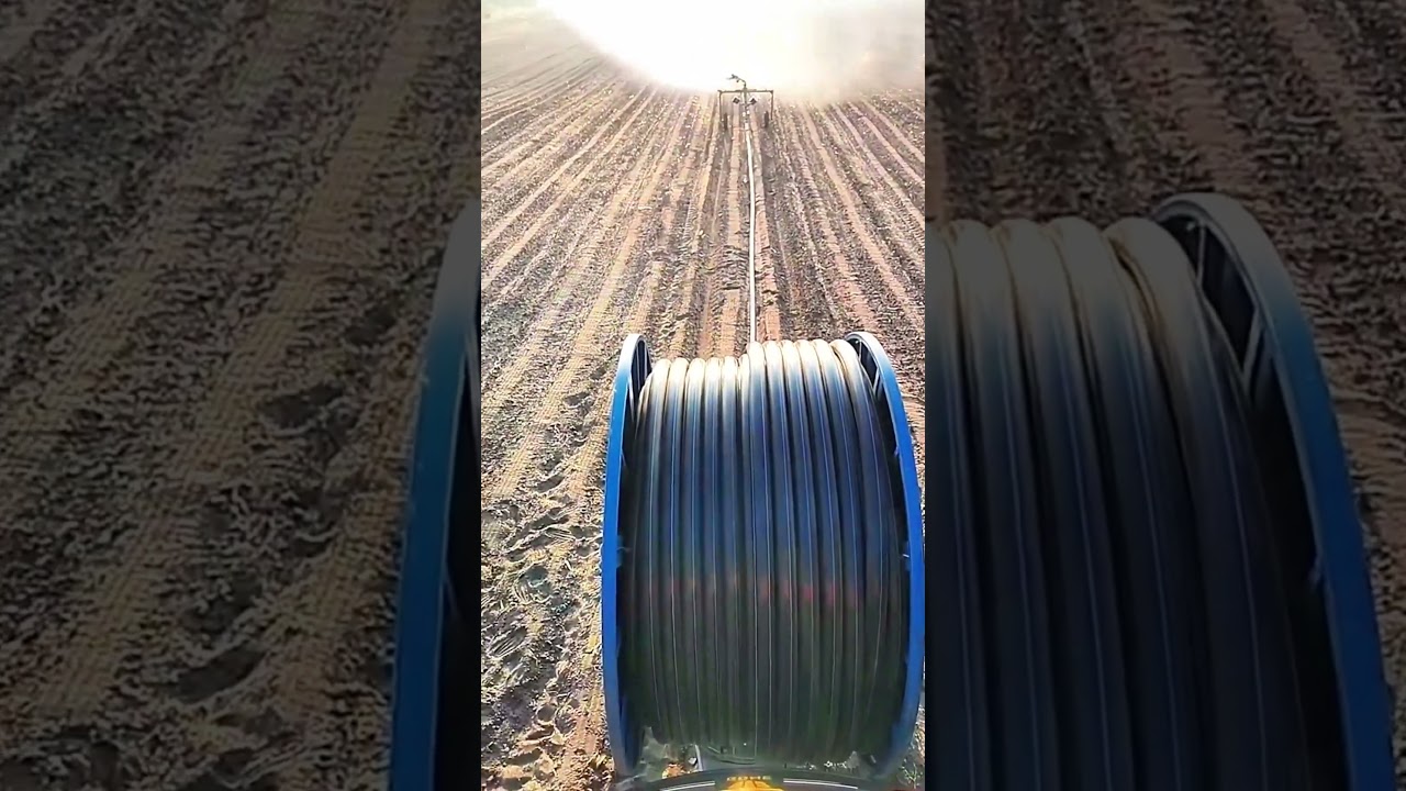 Ever Seen High Tech Farm Irrigation PE Hose + Auto Reel System Efficiency Boost! #shorts #farming